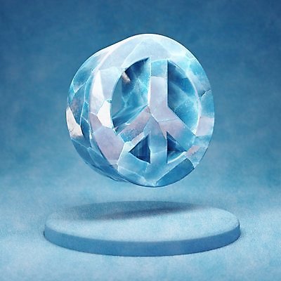 포토 JPG 해외이미지 기호 사람없음 파란색 3D 평화 얼음 입체 오브젝트 해외포토 자연요소 문자 컬러 컨셉 디지털합성 파일형식 이미지허브