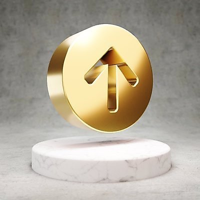 JPG 해외이미지 화살표 일러스트 사람없음 3D 디지털 금색 원형 황금 심볼 광택 해외일러스트 도형 컬러 디지털합성 파일형식 이미지허브