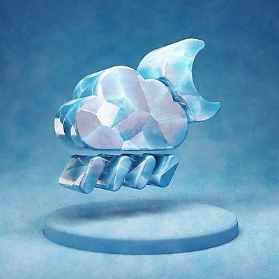 포토 JPG 해외이미지 날씨 사람없음 파란색 3D 얼음 비 초승달 입체 오브젝트 비구름 해외포토 자연요소 컬러 달 디지털합성 먹구름 파일형식 구름_자연 이미지허브