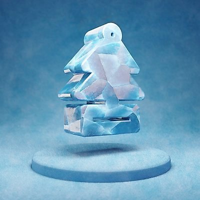 포토 JPG 해외이미지 나무 사람없음 파란색 3D 얼음 입체 오브젝트 나무모양 방향제 해외포토 자연요소 모양 식물 컬러 디지털합성 파일형식 이미지허브