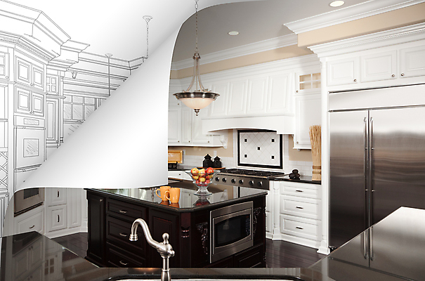 포토 JPG 해외이미지 건축 종이 주택 아이디어 사람없음 인테리어 주방 계획 스케치 냉장고 청사진 해외포토 디자인 컨셉 미술 건물 가전제품 파일형식 이미지허브