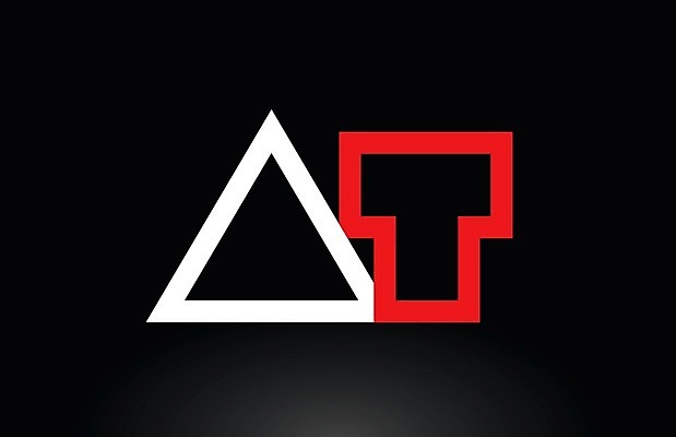 EPS 해외이미지 모양 템플릿 디자인 알파벳 백그라운드 일러스트 회사 비즈니스 빨간색 흰색 편지 심볼 신분 A T 엘리먼트 활자 해외일러스트 영어 컬러 활자판 파일형식 벡터 이미지허브