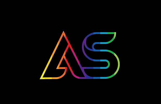 EPS 해외이미지 백그라운드 라인일러스트 일러스트 사람없음 컬러풀 심볼 A 그라데이션 S 무지개색 해외일러스트 알파벳 컬러 파일형식 벡터 이미지허브