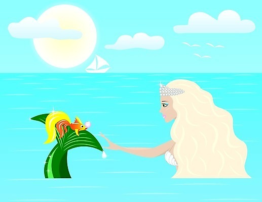 EPS 해외이미지 계절 바다 일러스트 왕관 선물 어류 물 태양 머리카락 뜨거움 황금 입술 눈금 꼬리 인어 해외일러스트 자연요소 신체부위 머리 수중동물 파일형식 벡터 이미지허브