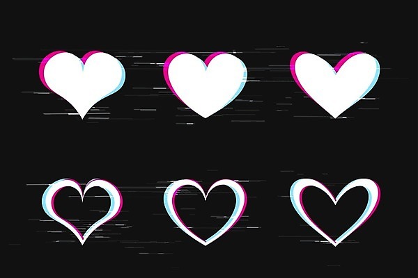 EPS 해외이미지 일러스트 사랑 사람없음 검은색 흰색 하트 해외일러스트 모양 감정 컬러 파일형식 벡터 이미지허브