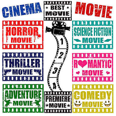 EPS 해외이미지 영어 일러스트 사람없음 세트 도장 컬러풀 라벨 영화 해외일러스트 문자 컬러 문화예술 프레임 파일형식 벡터 이미지허브