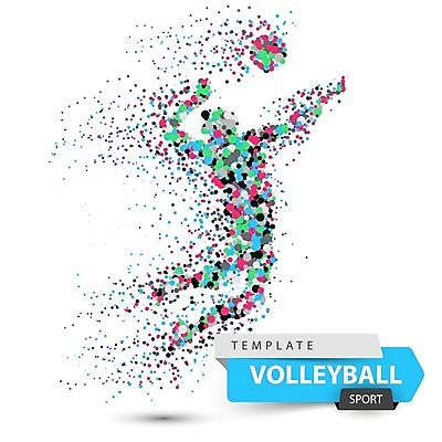 EPS 해외이미지 디자인 여자 실루엣 스포츠 백그라운드 일러스트 공 놀이 추상 건강 사람 그래픽 운동 점프 경쟁 게임 삼각형 배구 고립 플레이어 해외일러스트 도형 컨셉 무늬 모션 촬영기법 구기 파일형식 벡터 이미지허브