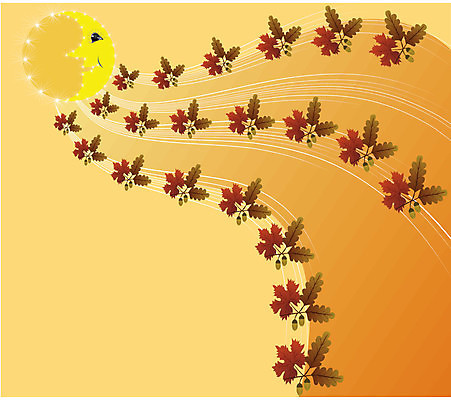 EPS 해외이미지 길 선 단풍 잎 곡선 일러스트 포도 경사 갈색 노란색 보라색 달 초승달 도토리 월 해외일러스트 자연요소 식물 컬러 과일 견과류 날짜 파일형식 벡터 이미지허브