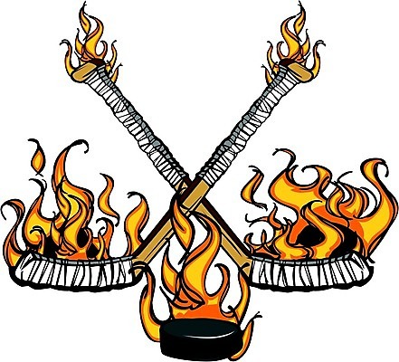 EPS 해외이미지 스포츠 일러스트 불 막대기 만화 그림 하키 연소 퍽 화상 해외일러스트 자연요소 구기 상처 하키용품 파일형식 벡터 이미지허브