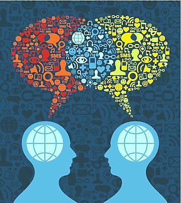 EPS 해외이미지 실루엣 말풍선 인터넷 일러스트 통신 사람모양 대화 사람없음 파란색 메시지 이메일 소통 소셜네트워크 소셜미디어 해외일러스트 모양 컬러 컨셉 촬영기법 말하기 파일형식 벡터 이미지허브