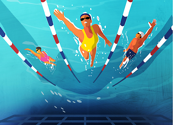 전신 라이프스타일 여자 남자 수영복 일러스트 수영장 성인 취미 세명 수영 물안경 즐거움 자유형 성인만 국내일러스트 AI파일 옷 감정 사람 생활 수상스포츠 수영용품 파일형식 벡터