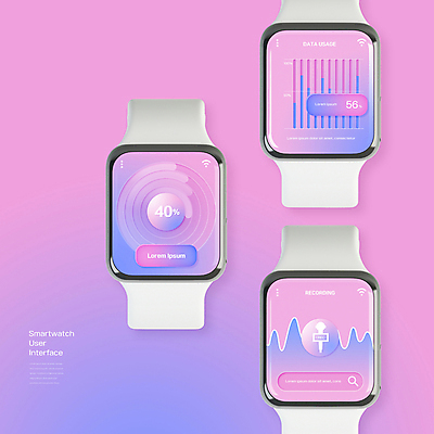 PSD 편집이미지 분홍색 곡선 수치 그래프 사람없음 스마트기기 보라색 녹음 원형 막대그래프 마이크 비율 UI 검색창 인터페이스 스마트워치 이미지편집 도형 선 컬러 음향기기 전자제품 기록 웨어러블 파일형식