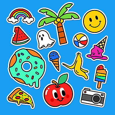 무지개 스티커 일러스트 여름음식 수박 피자 표정 미소 사람없음 여름 컬러풀 야자수 카메라 귀여움 도넛 유령 사과 비치볼 콘아이스크림 막대아이스크림 바나나껍질 수박조각 키치 제철과일 이모지 국내일러스트 AI파일 녹이기 자연요소 나무 계절 음식 컬러 조각 컨셉 과일 공 모션 아이스크림 디저트 바캉스용품 패스트푸드 바나나 서양음식 전자제품 껍질 제철 파일형식 벡터 여름_계절