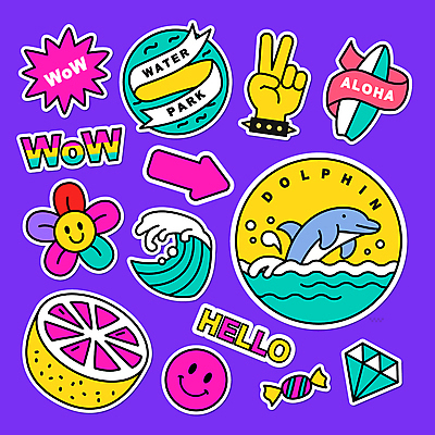 영어 꽃 화살표 리본 파도 바다 스티커 일러스트 표정 미소 사람없음 여름 컬러풀 귀여움 서핑보드 레몬 돌고래 브이 다이아몬드 손모양 록 HELLO 알사탕 알로하 와우 키치 이모지 국내일러스트 AI파일 모양 식물 문자 계절 컬러 컨셉 과일 포유류 사탕 손짓 수중동물 인사 보드_스포츠 보석 로큰롤 파일형식 벡터 손_신체부위