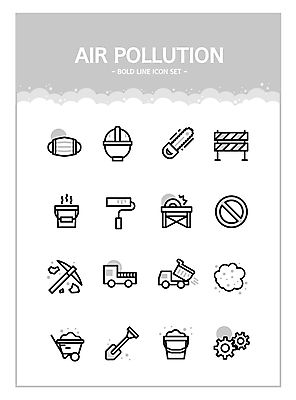아이콘 마스크 사람없음 페인트 수레 건설현장 회색 트럭 금지 오염 안전모 삽 양동이 라인아이콘 톱니바퀴 먼지 대기오염 페인트롤러 덤프트럭 곡괭이 전기톱 절단기 볼드라인 2D아이콘 AI파일 컬러 자동차 건설업 기계 카트 환경오염 헬멧 안전장비 톱 파일형식 벡터