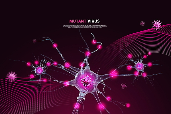 PSD 편집이미지 분홍색 세포 경고 사람없음 검은색 바이러스 위험 코로나바이러스 포스트코로나 델타변이바이러스 위드코로나 이미지편집 컬러 컨셉 사회이슈 파일형식