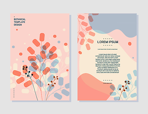 식물 분홍색 백그라운드 일러스트 사람없음 파스텔톤 보테니컬아트 미니멀 국내일러스트 AI파일 컬러 파일형식 벡터