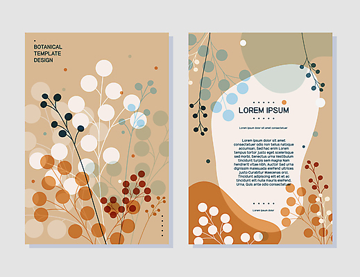 식물 백그라운드 일러스트 사람없음 베이지색 보테니컬아트 미니멀 국내일러스트 AI파일 컬러 파일형식 벡터