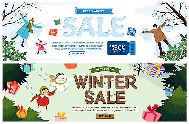 PSD 템플릿 배너 여자 남자 ZIP 어린이 웹템플릿 겨울 눈사람 이벤트 여러명 성인 선물상자 쇼핑 세일 설원 눈 쿠폰 이벤트배너 웹배너 빅배너 이미지템플릿 자연요소 계절 다수 날씨 눈_날씨 선물 사람 상자 파일형식