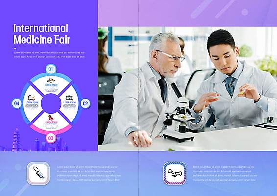 PSD 서양인 외국인 템플릿 표지디자인 북디자인 출판디자인 남자 내지 북커버 의자 의학 현미경 동양인 빌딩 팜플렛 상반신 성인 건물 옆모습 파란색 보라색 60대 책상 조제 박람회 남자만 이미지템플릿 건축물 노년 뷰포인트 컬러 가구 실험기구 사람 인종 약 만들기 파일형식