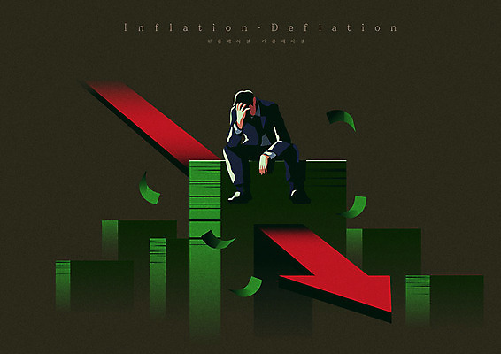 남자 화살표 지폐 돈 일러스트 그래프 사람 성인 금융 경제 갈색 시세 비즈니스맨 하락 사회이슈 경제불황 얼굴없음 성인남자한명만 국내일러스트 AI파일 컬러 컨셉 비즈니스 직장인 재산 불황 남자한명만 성인남자만 파일형식 벡터