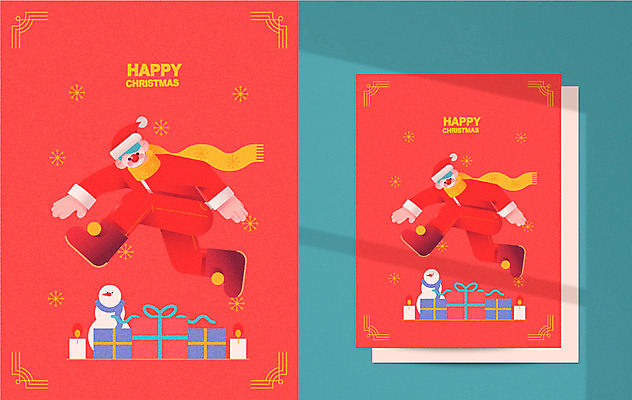 노년 남자 ZIP 크리스마스 일러스트 촛불 눈사람 산타옷 크리스마스카드 프레임 따뜻함 사람 두명 빨간색 선물상자 산타클로스 귀여움 빨간코 테두리 민트색 목업 남자만 국내일러스트 AI파일 옷 기념일 컬러 컨셉 초 카드_감사 선물 성인 상자 파일형식 벡터