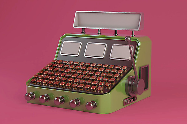 PSD 편집이미지 분홍색 사람없음 쇼핑 한개 3D소스 3D 세일 행운 디지털합성 오브젝트 타자기 룰렛 당첨 슬롯머신 잭팟 편집소스 편집3D 1 컬러 컨셉 골동품 게임 파일형식