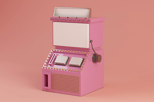 PSD 편집이미지 분홍색 사람없음 쇼핑 한개 3D소스 3D 세일 행운 디지털합성 오브젝트 룰렛 당첨 슬롯머신 잭팟 편집소스 편집3D 1 컬러 컨셉 게임 파일형식