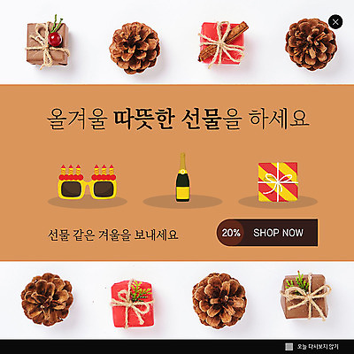 PSD 템플릿 ZIP 웹템플릿 겨울 팝업 이벤트팝업 따뜻함 웹팝업 선물 이벤트 사람없음 선물상자 선글라스 갈색 샴페인 솔방울 빅팝업 이미지템플릿 계절 안경 컬러 주류 상자 파일형식