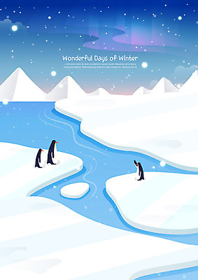 별 백그라운드 설경 겨울 일러스트 하늘 산 사람없음 파란색 설원 고요 눈 남극 펭귄 빙하 오로라 겨울풍경 겨울배경 국내일러스트 AI파일 자연요소 계절 컬러 자연현상 조류 날씨 눈_날씨 풍경 극지방 파일형식 벡터
