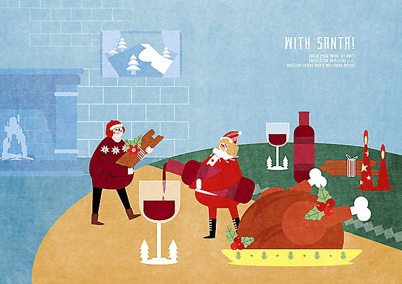 PSD 그릇 남자 어린이 음식 크리스마스 겨울 와인잔 일러스트 촛불 창문 식탁 함께함 요리 사람 두명 컬러풀 산타클로스 와인 눈 닭 장작 와인병 즐거움 포인세티아 국내일러스트 자연요소 식기 계절 기념일 꽃 감정 컬러 컨셉 술잔 초 탁자 조류 병_용기 날씨 주류 파일형식