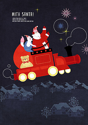 PSD 나무 남자 크리스마스 겨울 일러스트 산 주택 함께함 불꽃놀이 한명 사람 반짝임 산타클로스 검은색 곰인형 기차 눈 즐거움 북극여우 국내일러스트 자연요소 식물 1 계절 기념일 감정 인형 육상교통 컬러 컨셉 모션 놀이 날씨 대중교통 건물 여우 파일형식