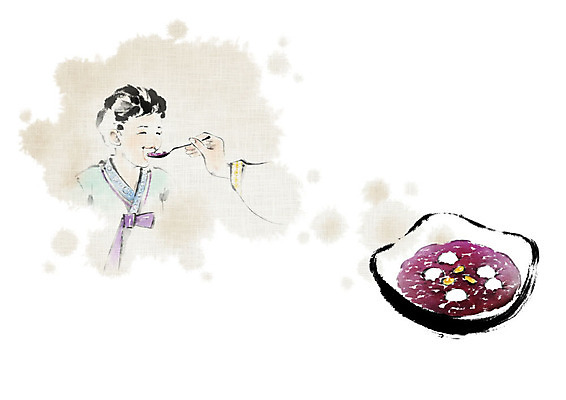 PSD 그릇 손 계절 여자 남자 어린이 겨울 일러스트 캘리그라피 들기 사람 소년 두명 신체부위 숟가락 터치 입 한복 먹여주기 절기 동양화 번짐 동지 동지팥죽 팥죽 국내일러스트 한국전통 식기 모션 수저 미술 전통의상 먹기 죽 파일형식 효과