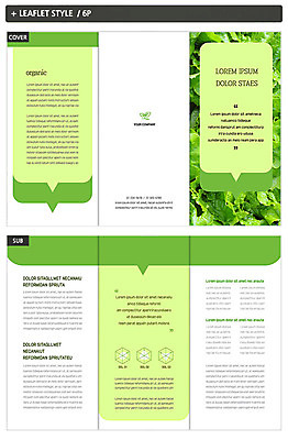 템플릿 표지디자인 표지 ZIP 내지 리플렛 채소 3단접지 팜플렛 사람없음 초록색 신선 상추 유기농 인디자인 INDD 이미지템플릿 웰빙 컬러 파일형식