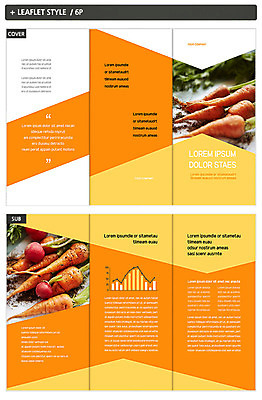템플릿 표지디자인 표지 ZIP 내지 리플렛 채소 3단접지 그래프 팜플렛 사람없음 주황색 당근 신선 무 유기농 인디자인 INDD 이미지템플릿 웰빙 컬러 뿌리채소 파일형식