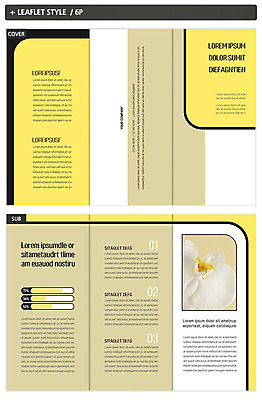 템플릿 표지디자인 표지 꽃 ZIP 내지 리플렛 곡선 3단접지 팜플렛 사람없음 노란색 유기농 인디자인 INDD 이미지템플릿 식물 웰빙 선 컬러 파일형식