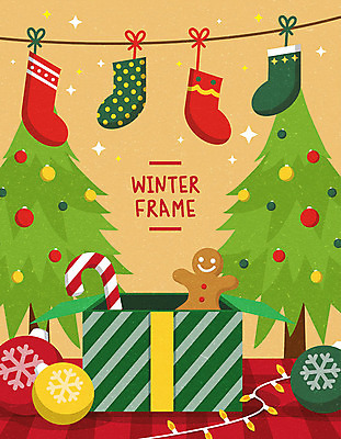 겨울 일러스트 양말 프레임 사람없음 선물상자 컬러풀 크리스마스트리 쿠키 장식볼 크리스마스양말 지팡이사탕 프레임일러스트 진저쿠키 오너먼트 국내일러스트 AI파일 계절 컬러 크리스마스장식 크리스마스 디저트 사탕 선물 장식 상자 파일형식 벡터