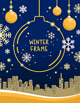 겨울 일러스트 프레임 풍경 빌딩 사람없음 컬러풀 장식볼 도시 눈송이 원형프레임 프레임일러스트 오너먼트 겨울풍경 국내일러스트 AI파일 계절 컬러 크리스마스장식 눈_날씨 건물 장식 원형 파일형식 벡터