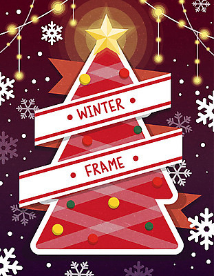 별 리본 겨울 일러스트 전등 프레임 사람없음 컬러풀 크리스마스트리 프레임일러스트 국내일러스트 AI파일 자연요소 계절 컬러 크리스마스 조명 파일형식 벡터