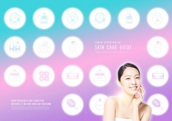 PSD 템플릿 표지디자인 북디자인 출판디자인 여자 표지 리플렛 북커버 한명 사람 팜플렛 상반신 20대 성인 앞모습 컬러풀 뷰티 한국인 원형 피부관리 스킨케어 그라데이션 성인여자한명만 이미지템플릿 도형 1 뷰포인트 컬러 동양인 청년 여자한명만 성인여자만 파일형식