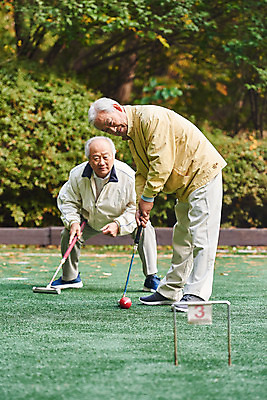 포토 JPG 주간 전신 응시 할아버지 노년 남자 스포츠 공 레저 건강 서기 경기 취미 야외 두명 앞모습 옆모습 친구 실버라이프 운동 경기장 우정 70대 게이트볼 게이트볼장 노인남자만 게이트볼스틱 국내포토 자연요소 라이프스타일 시선 뷰포인트 스포츠시설 관계 모션 사람 성인 구기 남자만 노인만 파일형식