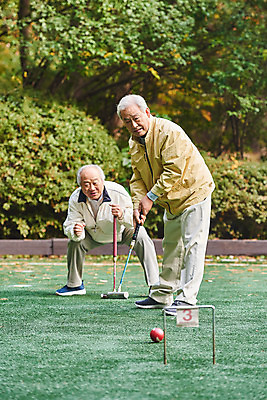 포토 JPG 주간 전신 응시 할아버지 노년 남자 스포츠 공 레저 건강 서기 경기 취미 야외 두명 앞모습 옆모습 친구 실버라이프 운동 경기장 우정 70대 게이트볼 게이트볼장 노인남자만 게이트볼스틱 국내포토 자연요소 라이프스타일 시선 뷰포인트 스포츠시설 관계 모션 사람 성인 구기 남자만 노인만 파일형식