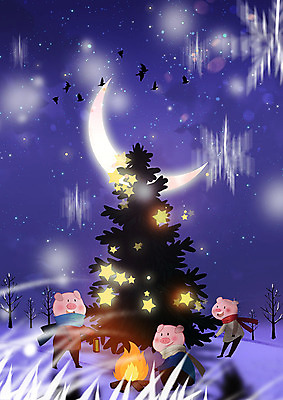 PSD 나무 크리스마스 겨울 일러스트 조류 따뜻함 세마리 초원 사람없음 크리스마스트리 눈 돼지 야간 모닥불 돼지캐릭터 꾸미기 아기돼지 국내일러스트 자연요소 식물 동물 계절 기념일 새끼 동물캐릭터 포유류 불 날씨 3 파일형식