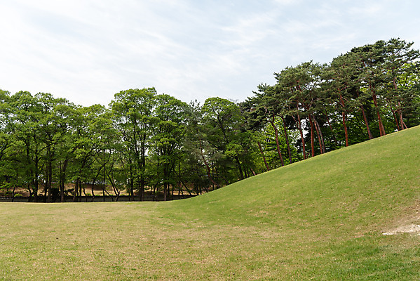 포토 JPG 주간 나무 구름 한국전통 여행 유적지 하늘 풍경 사람없음 야외 관광지 봄 세계문화유산 문화재 역사 한국사 조선시대 조선왕릉 헌인릉 봉분 순원왕후 순조 국내포토 자연요소 식물 전통 계절 고건축 한국 무덤 왕 왕릉 파일형식 왕후