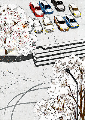 PSD 나무 행복 백그라운드 크리스마스 겨울 일러스트 자동차 날씨 풍경 사람없음 하이앵글 도시풍경 추위 흰색 눈 도시 차가움 발자국 겨울풍경 겨울배경 국내일러스트 자연요소 식물 계절 기념일 감정 육상교통 뷰포인트 컬러 자국 파일형식