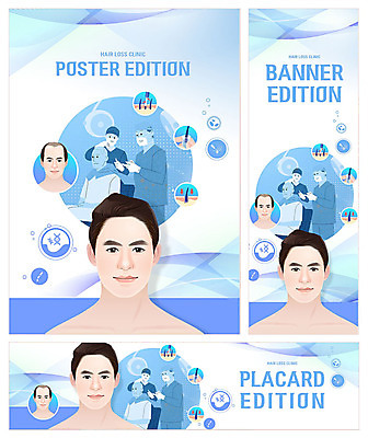 PSD 템플릿 배너 배너템플릿 여자 남자 가로배너 ZIP 포스터 세로배너 병원 여러명 치료 파란색 머리카락 간호사 의사 현수막 수술 탈모 탈모클리닉 배너세트 모낭 컬러 다수 의학 사람 가로 세로 세트 머리 의료진 클리닉 증상 파일형식