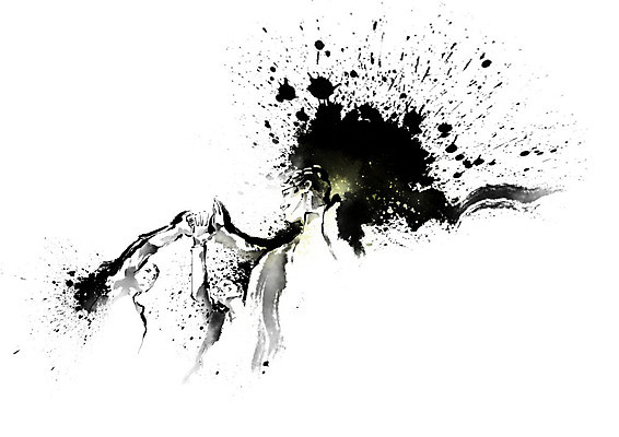 PSD 여자 남자 일러스트 캘리그라피 성공 붓터치 협력 흑백 사람 성인 두명 일상 파이팅 직장인 비즈니스맨 비즈니스우먼 동료 번짐 하이파이브 성인만 국내일러스트 직업 컨셉 비즈니스 관계 모션 촬영기법 손짓 라이프 파일형식 효과