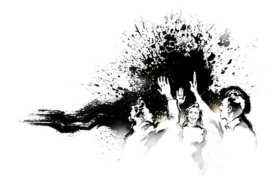 PSD 여자 남자 일러스트 캘리그라피 성공 붓터치 협력 흑백 사람 성인 일상 세명 파이팅 비즈니스맨 비즈니스우먼 동료 번짐 하이파이브 성인만 국내일러스트 컨셉 비즈니스 관계 모션 촬영기법 손짓 라이프 직장인 파일형식 효과