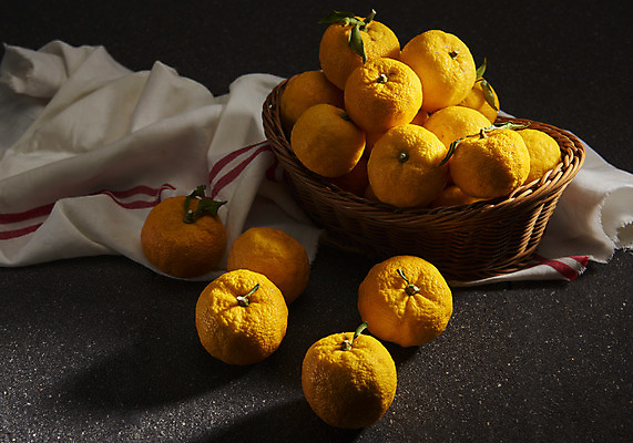 포토 JPG 스튜디오촬영 과일 자연 검은배경 실내 그림자 누끼 사람없음 농작물 쌓기 여러개 신선 천 오브젝트 유기농 비타민 유자 슈퍼푸드 라탄바구니 국내포토 웰빙 다수 백그라운드 농업 모션 내부 바구니 검은색 직물 생태계 건강식품 영양소 파일형식