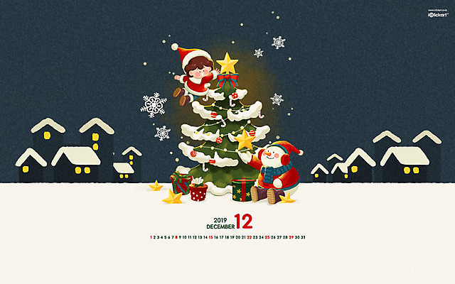 JPG 월페이퍼 바탕화면 12월 날짜 파일형식